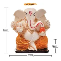 Karigaari India Handcrafted Polyresin Eco Friendly Lord Ganesha Ganpati Idol Figurine | Lord Ganesha Statue for Home Decoration (Multicolor)-thumb4