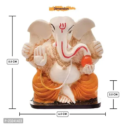 Karigaari India Handcrafted Polyresin Eco Friendly Lord Ganesha Ganpati Idol Figurine | Lord Ganesha Statue for Home Decoration (Multicolor)-thumb5