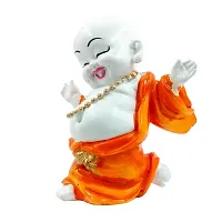 Karigaari India Polyresine Polyresin Dancing Buddha Idol Statue Showpiece for HomeDecor Decoration Gift Gifting Items-thumb2