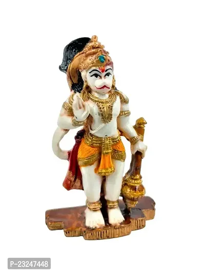 Karigaari India Polyresine Standing Hanuman Showpiece for Car Dashboard I Hanumaji Murti  Idol for Car I Balaji I Bajrangbali-thumb2