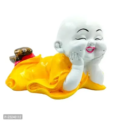 Karigaari India Polyresine Polyresin Sleeping Buddha Idol Statue Showpiece for HomeDecor Decoration Gift Gifting Items-thumb2