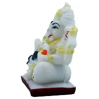 Classic- Ideas Hand Crafted Polyresin White Eco Friendly Ganesh Idol Figurine For Home Deacute;cor-thumb2