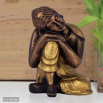 Classic Vishram Buddha Idol (Gold)-thumb0