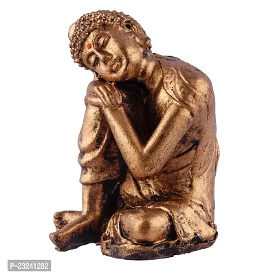 Karigaari India Vishram Buddha Idol (Gold)-thumb4