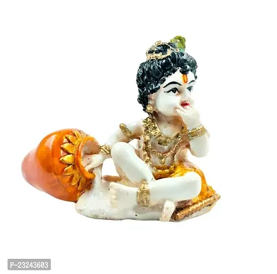 Karigaari India Polyresine Bal Krishna Showpiece for Car Dashboard I Bal Kishan Showpiece Murti for Home D?cor (Size : 5 x 2 in)-thumb0