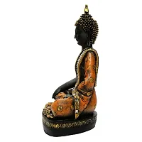 Classic Polyresine Sitting Buddha Showpiece Brown and Black-thumb4