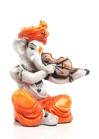 Classic Polyresin Ganesha Figurine, 7.8X13.5X7.8 In, Multicolour, 1 Piece-thumb1