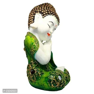 Karigaari India Handcrafted Resine Thinking Buddha Showpiece | Buddha Idols for Home Decor-thumb4