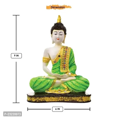 Karigaari India Handcrafted Resine Meditating Buddha Showpiece | Buddha Idols for Home Decor-thumb3