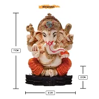 Karigaari India Handcrafted Polyresin Eco Friendly Lord Ganesha Ganpati Idol Figurine | Lord Ganesha Statue for Home Decoration (Multicolor)-thumb4