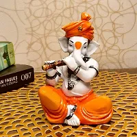 Classic ClassicPolyresine Multicolor Ganesha Playing Basuri-thumb1