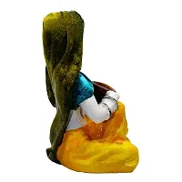 Classic- Ideas Hand Crafted Polyresin Yellow Eco Friendly Rajasthani Idol Figurine-thumb3