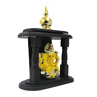 Classic Gold Plated Golden Kalas Temple Yellow Color Ganesh Idol For Car Dashboard and Home Decor I Car Dashboard Idols I Ganpati For Car Dashboard I Car Idols For Dashboard-thumb3