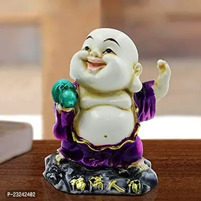 KARIGAARI - Ideas Hand Crafted Poly Resine Laughing Buddha Idol Showpiece for Home Decoration and Gifting (KK0634)-thumb0