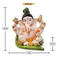 Karigaari India Handcrafted Polyresin Eco Friendly Lord Ganesha Ganpati Idol Figurine | Lord Ganesha Statue for Home Decoration (Multicolor)-thumb4