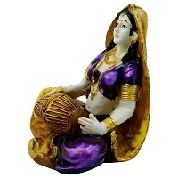 KARIGAARI - Ideas Hand Crafted Rajasthani Women Statue Figurine for Home D?cor Showpiece (KK0644)-thumb4