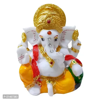 Classic Lord Ganesha Ji Ganesh Ganpati Car Dashboard Idol Figurine | Car Dashboard Decorative Showpiece | Figurines And Idols For Car Decoration | Showpieces For Deacute;cor-thumb2