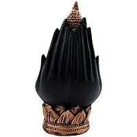 KARIGAARI - Ideas Hand Crafted Poly Resine Lord Buddha Palm Statue (KK0579)-thumb3