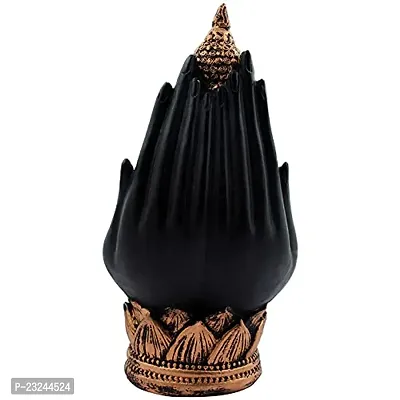 KARIGAARI - Ideas Hand Crafted Poly Resine Lord Buddha Palm Statue (KK0579)-thumb4