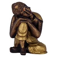 Karigaari India Vishram Buddha Idol (Gold)-thumb1