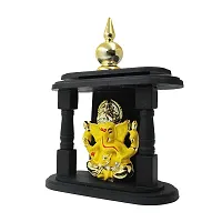 Classic Gold Plated Golden Kalas Temple Yellow Color Ganesh Idol For Car Dashboard and Home Decor I Car Dashboard Idols I Ganpati For Car Dashboard I Car Idols For Dashboard-thumb2