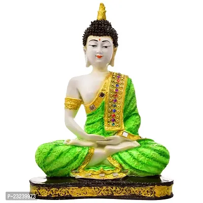 Karigaari India Handcrafted Resine Meditating Buddha Showpiece | Buddha Idols for Home Decor-thumb2