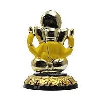 Classic Gold Plated Golden Stand Yellow Color Ganesh Idol For Car Dashboard and Home Decor I Car Dashboard Idols I Ganpati For Car Dashboard I Car Idols For Dashboard-thumb4