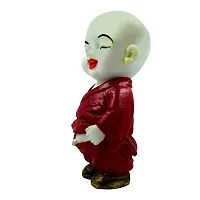 KARIGAARI - Ideas Hand Crafted Standing Maroon Buddhist Mock Idol for Home D?cor-thumb1