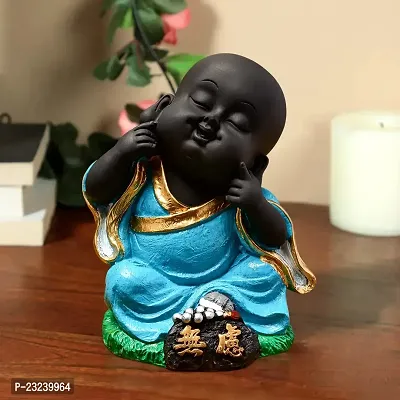 Karigaari India Handcrafted Resine Little Turquoise Buddha Showpiece | Buddha Idols for Home D?cor