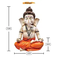 Classic Polyresine Ganesha Doing Yoga Showpiece-thumb2