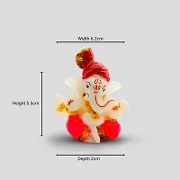 Rare Planet Polystone Car Dashboard Ganesh Idol Handpainted Lord Ganesha Idols for Home Decor Showpiece Murti (Multicolor, 5.3 cm x 5.7 cm x 2 cm)-thumb4