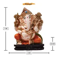 Karigaari India Handcrafted Polyresin Eco Friendly Lord Ganesha Ganpati Idol Figurine | Lord Ganesha Statue for Home Decoration (Multicolor)-thumb4