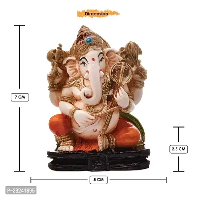 Karigaari India Handcrafted Polyresin Eco Friendly Lord Ganesha Ganpati Idol Figurine | Lord Ganesha Statue for Home Decoration (Multicolor)-thumb5