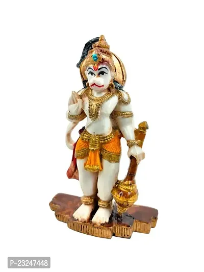 Karigaari India Polyresine Standing Hanuman Showpiece for Car Dashboard I Hanumaji Murti  Idol for Car I Balaji I Bajrangbali-thumb3