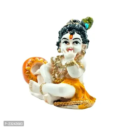 Karigaari India Polyresine Bal Krishna Showpiece for Car Dashboard I Bal Kishan Showpiece Murti for Home D?cor (Size : 5 x 2 in)-thumb3