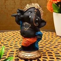 Karigaari India Handcrafted Polyresin Eco Friendly Lord Ganesha Ganpati Idol Figurine | Lord Ganesha Statue for Home Decoration (Multicolor)-thumb1