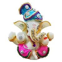 Classic Ganesha Murti Idol Murti For Car Dashboard and Home Decor I Ganpati Murti I Idol For Car I Dashboard Idol I Gift Item Dashboard I Vinayagar Statue, Car Decor 3 X 2 X 3 Inches-thumb1