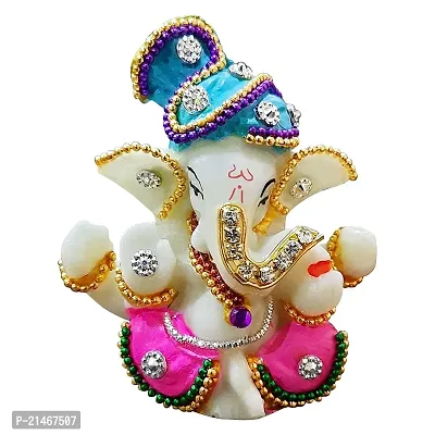 Classic Ganesha Murti Idol Murti For Car Dashboard and Home Decor I Ganpati Murti I Idol For Car I Dashboard Idol I Gift Item Dashboard I Vinayagar Statue, Car Decor 3 X 2 X 3 Inches-thumb2