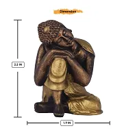 Classic Vishram Buddha Idol (Gold)-thumb2