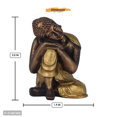 Classic Vishram Buddha Idol (Gold)-thumb3