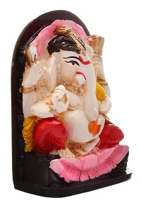 Karigaari India Handcrafted Polyresin Eco Friendly Lord Ganesha Ganpati Idol Figurine | Lord Ganesha Statue for Home Decoration (Multicolor)-thumb2