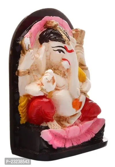 Karigaari India Handcrafted Polyresin Eco Friendly Lord Ganesha Ganpati Idol Figurine | Lord Ganesha Statue for Home Decoration (Multicolor)-thumb3