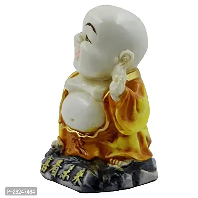 KARIGAARI - Ideas Hand Crafted Poly Resine Laughing Buddha Idol Showpiece for Home Decoration and Gifting (KK0627)-thumb5