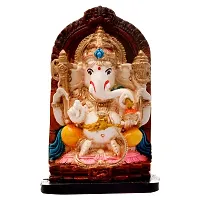 Classic Handcrafted Polyresin Eco Friendly Lord Ganesha Ganpati Idol Figurine | Lord Ganesha Statue For Home Decoration (Multicolor)-thumb3