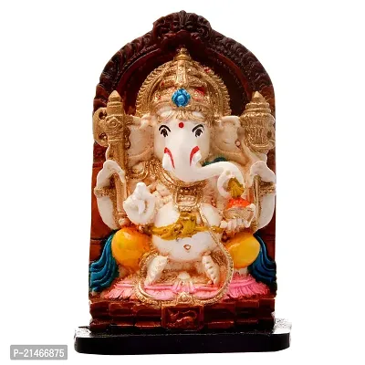 Classic Handcrafted Polyresin Eco Friendly Lord Ganesha Ganpati Idol Figurine | Lord Ganesha Statue For Home Decoration (Multicolor)-thumb4