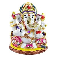 Classic- Ideas Hand Crafted Studded With Stone Car Dashboard Ganesha With Stones I Pooja Mandir I Bulk Gifting I Ganesha For Car-thumb2