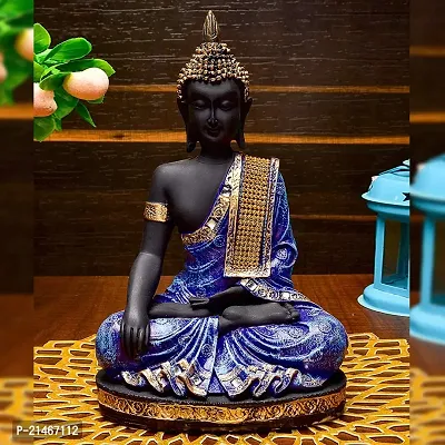 Classic Handcrafted Resine Meditating Buddha Showpiece | Buddha Idols For Home Decor-thumb2