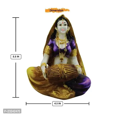 KARIGAARI - Ideas Hand Crafted Rajasthani Women Statue Figurine for Home D?cor Showpiece (KK0644)-thumb3