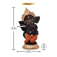 Classic Handcrafted Polyresin Eco Friendly Lord Ganesha Ganpati Idol Figurine | Lord Ganesha Statue For Home Decoration (Multicolor)-thumb4