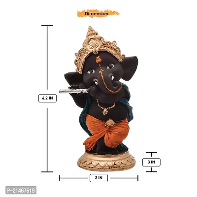 Classic Handcrafted Polyresin Eco Friendly Lord Ganesha Ganpati Idol Figurine | Lord Ganesha Statue For Home Decoration (Multicolor)-thumb5